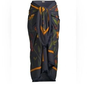 NWT  Agua by Agua Bendita Orquidea Primavera Pareo Wrap in Navy